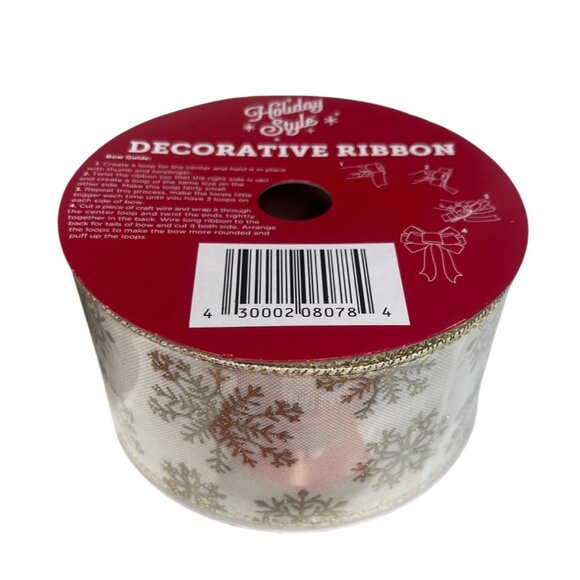 Holiday Style Christmas Decor Set Snowman Garland Mini Bags Jingle Bells Ribbon - Picture 7 of 7